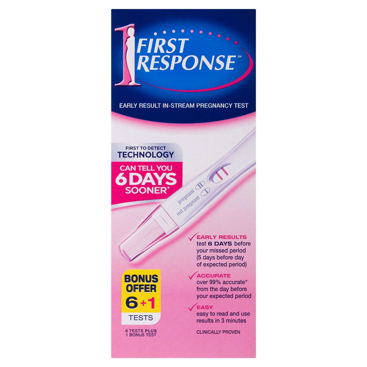 First Response Early Result Instream Pregnancy Test 6 + 1 Test