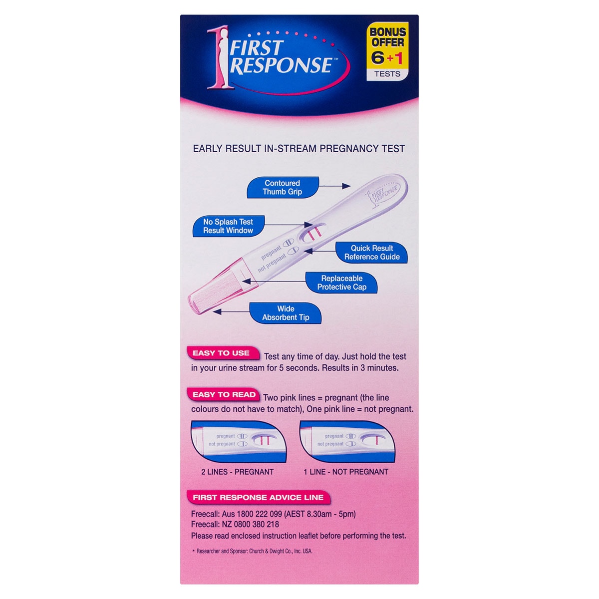 First Response Early Result Instream Pregnancy Test 6 + 1 Test