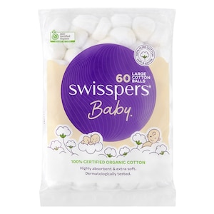 Swisspers Baby Organic Cotton Balls 60 Pack