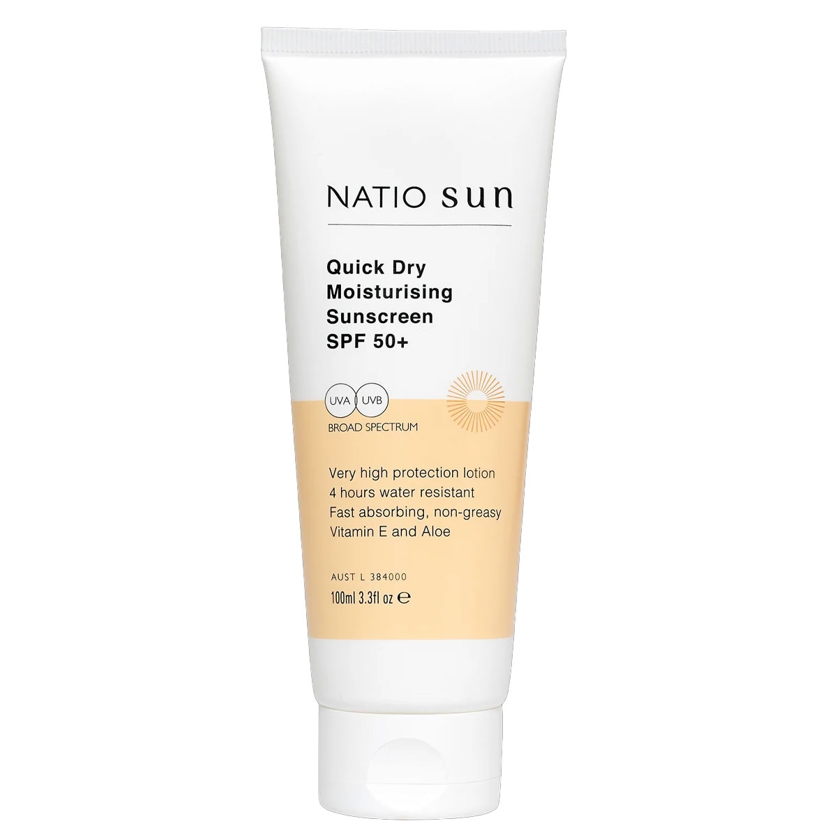 Natio Sun Quick Dry Moisturising Sunscreen SPF50 100ml