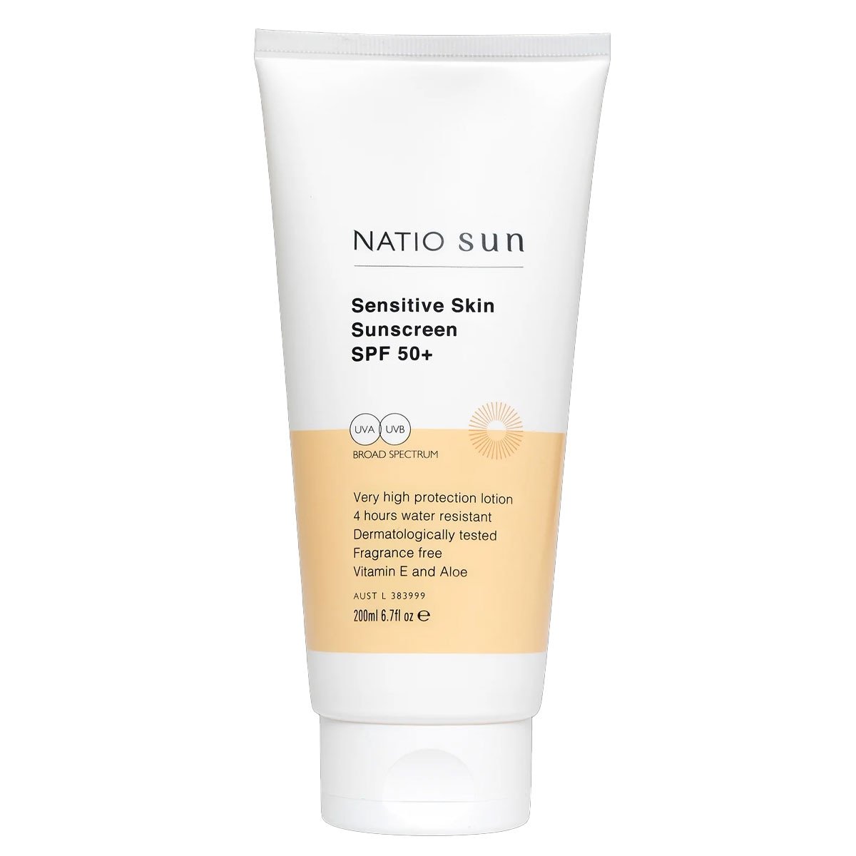 Natio Sun Sensitive Skin Sunscreen SPF50 200ml