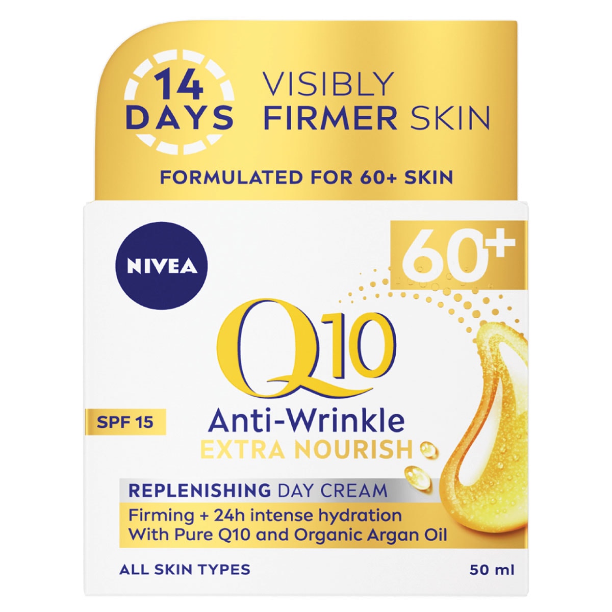 Nivea Q10 Anti-Wrinkle + Replenishing Mature Day Cream SPF15 50ml