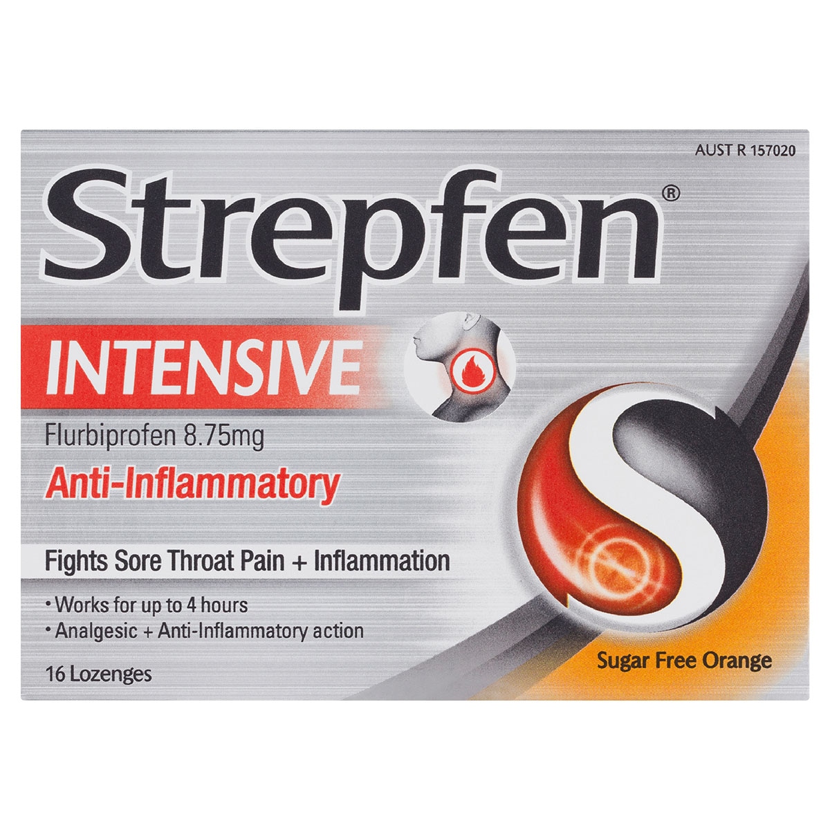 Strepfen Intensive Lozenges with Anti-Inflammatory Action Orange 16 Pack