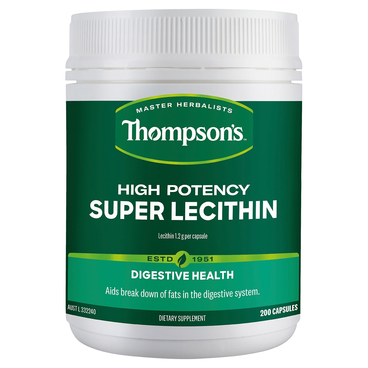 Thompsons Super Lecithin High Potency 200 Capsules Australia