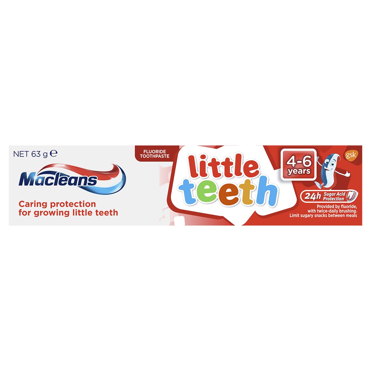 Macleans Little Teeth Toothpaste 4 - 6 Years 63g