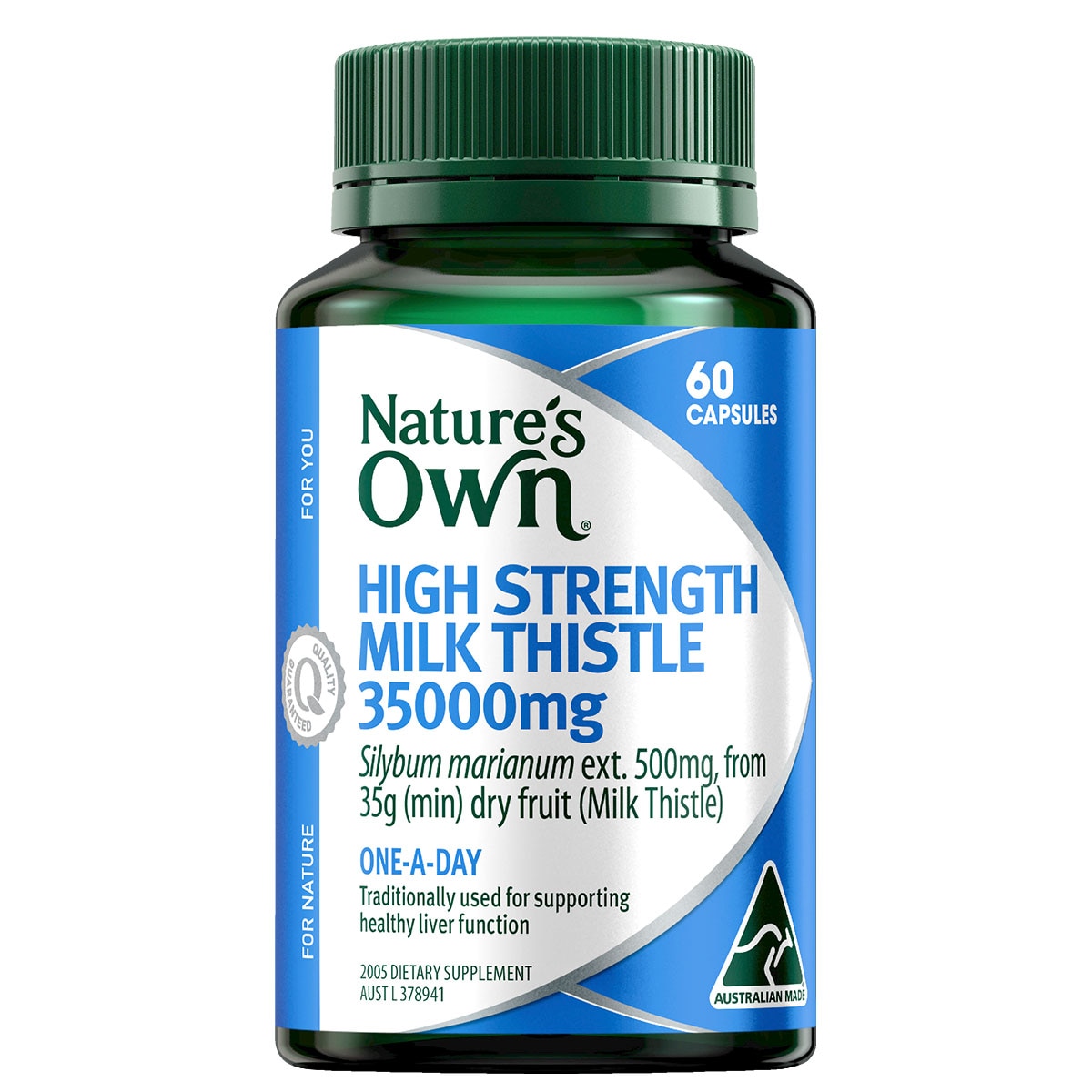 Natures Own High Strength Milk Thistle 35000mg 60 Capsules