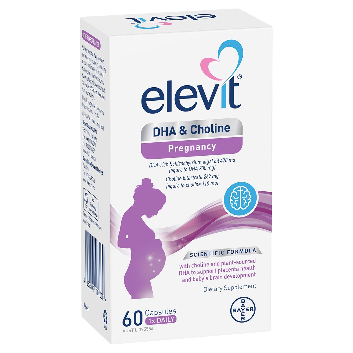 Elevit DHA + Choline for Pregnancy 60 Capsules