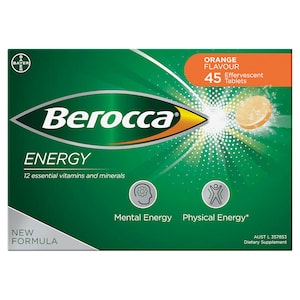 Berocca Energy Orange Effervescent Tablets 45 Pack