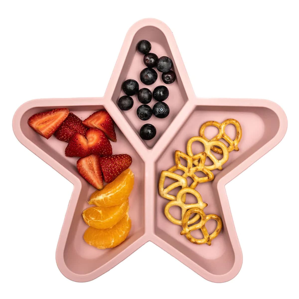 Little Woods Star Grazer Silicone Divided Plate Pink