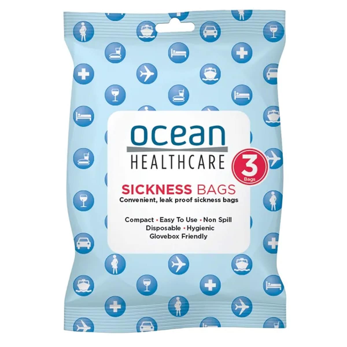 Ocean Healthcare Sickness Bags 3 Pack