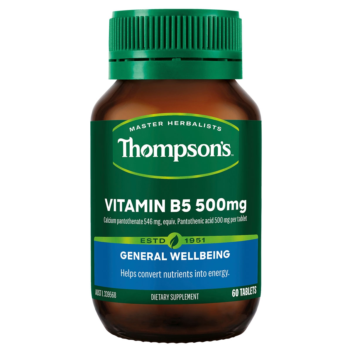 Thompsons Vitamin B5 500mg 60 Tablets Australia