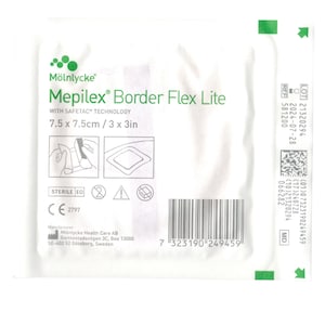 Mepilex Border Flex Lite Wound Dressing 581200 7.5cm x 7.5cm Single