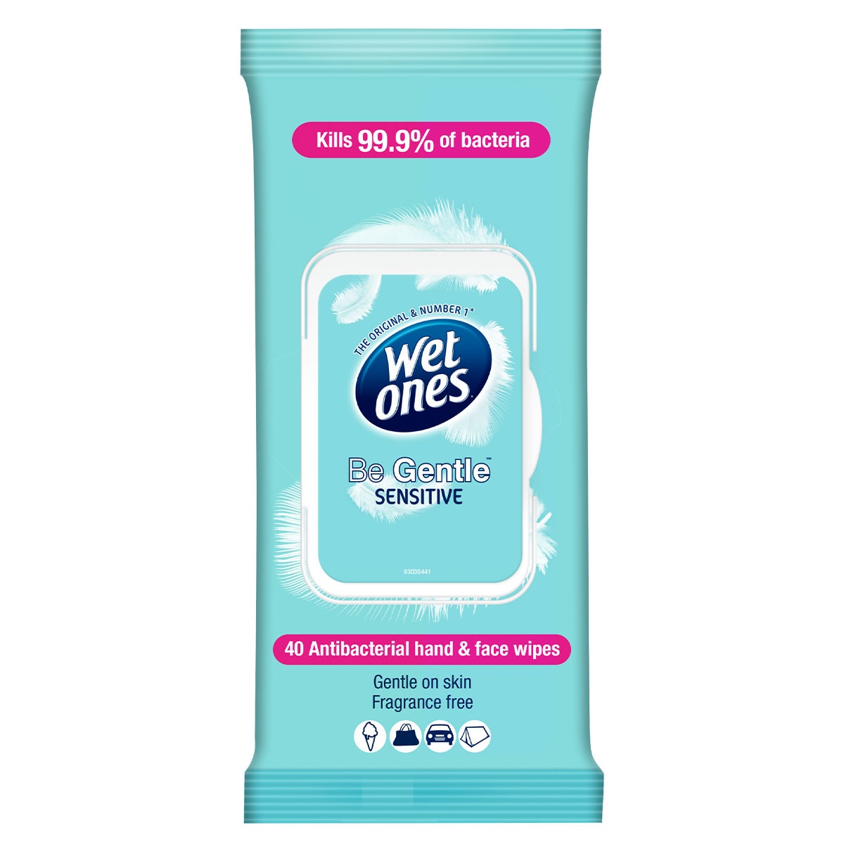 Wet Ones Be Gentle Sensitive 40 Antibacterial Wipes