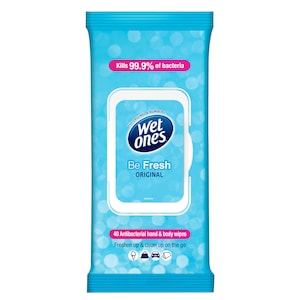 Wet Ones Be Fresh Original 40 Antibacterial Wipes