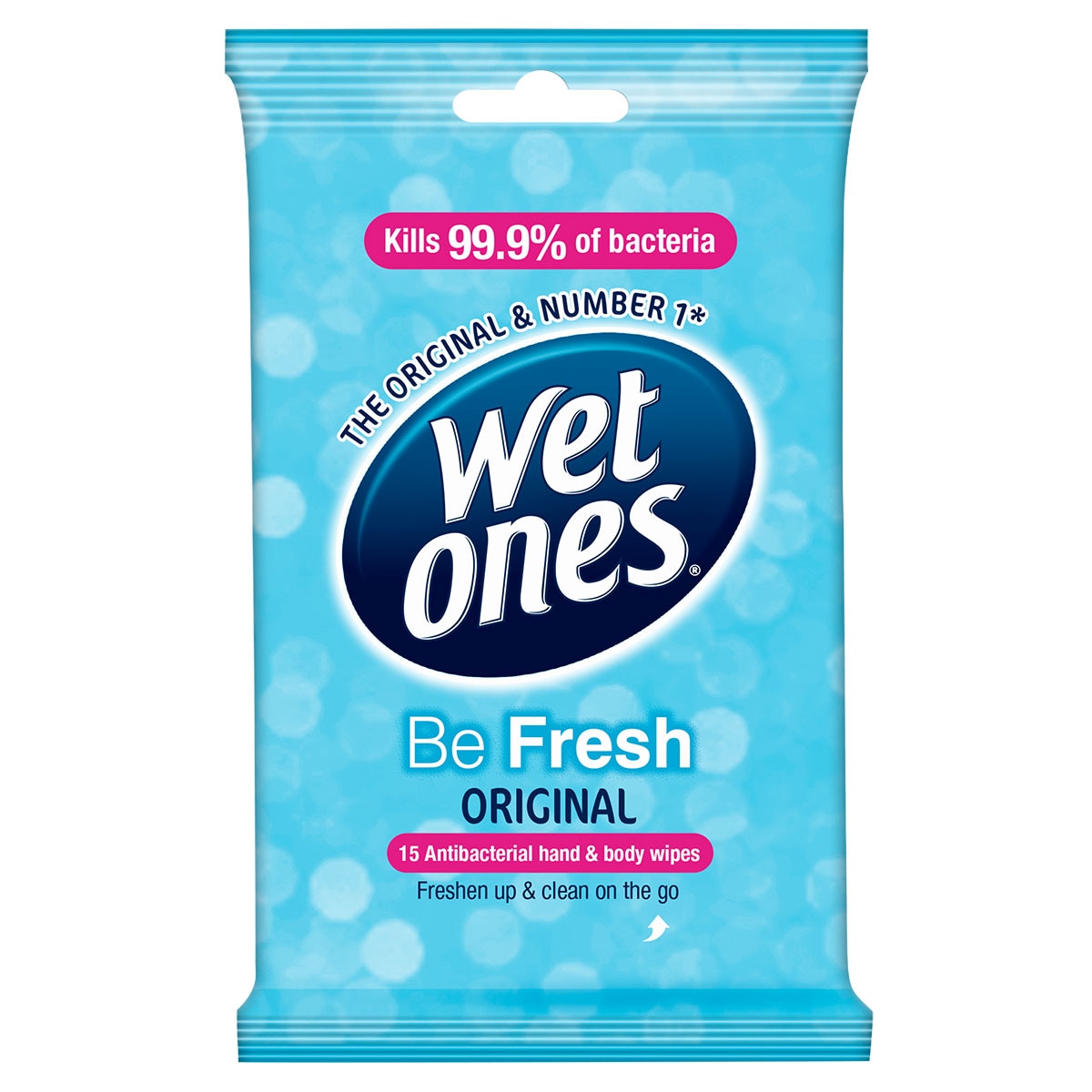 Wet Ones Be Fresh Original 15 Antibacterial Wipes