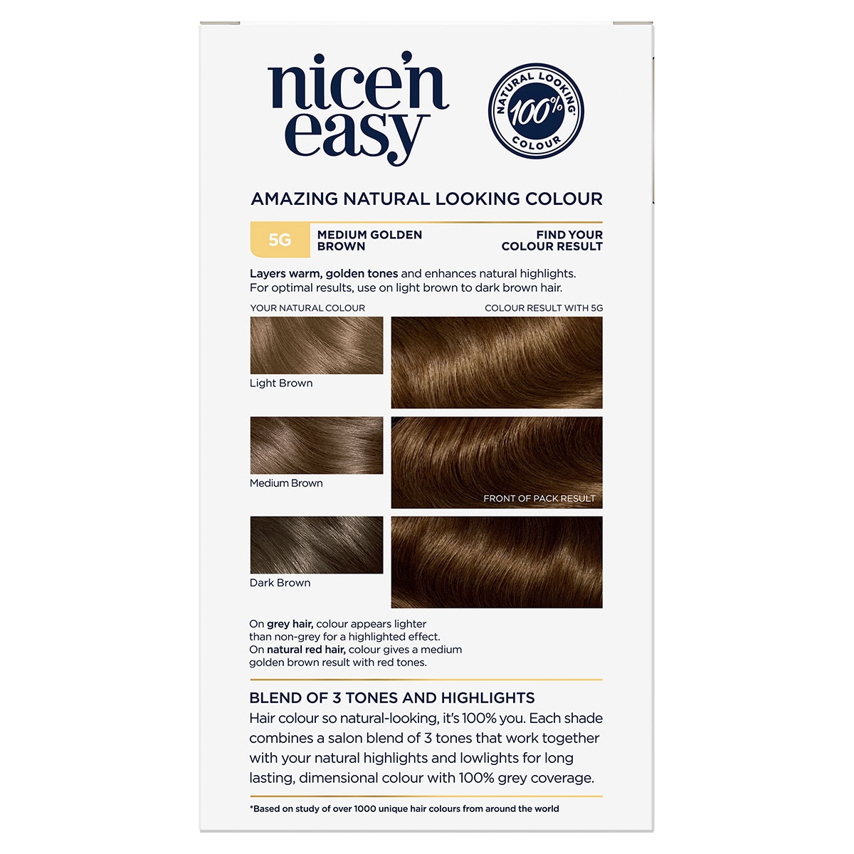 Clairol Nice N Easy 5G Natural Medium Golden Brown Hair Colour