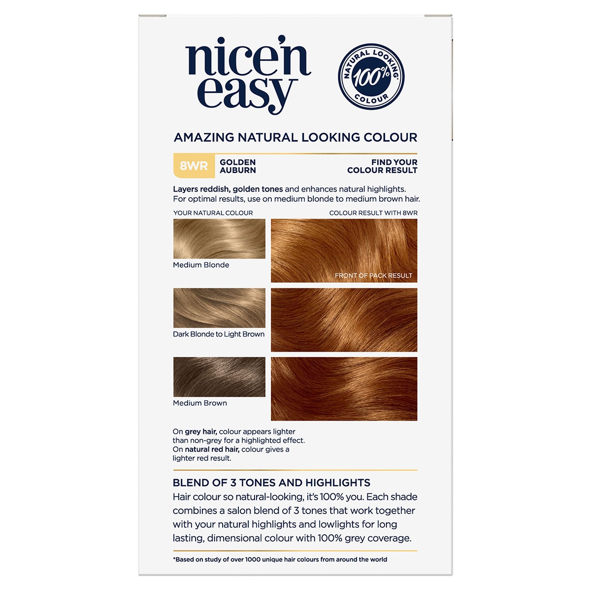 Clairol Nice N Easy 8WR Natural Golden Auburn Hair Colour