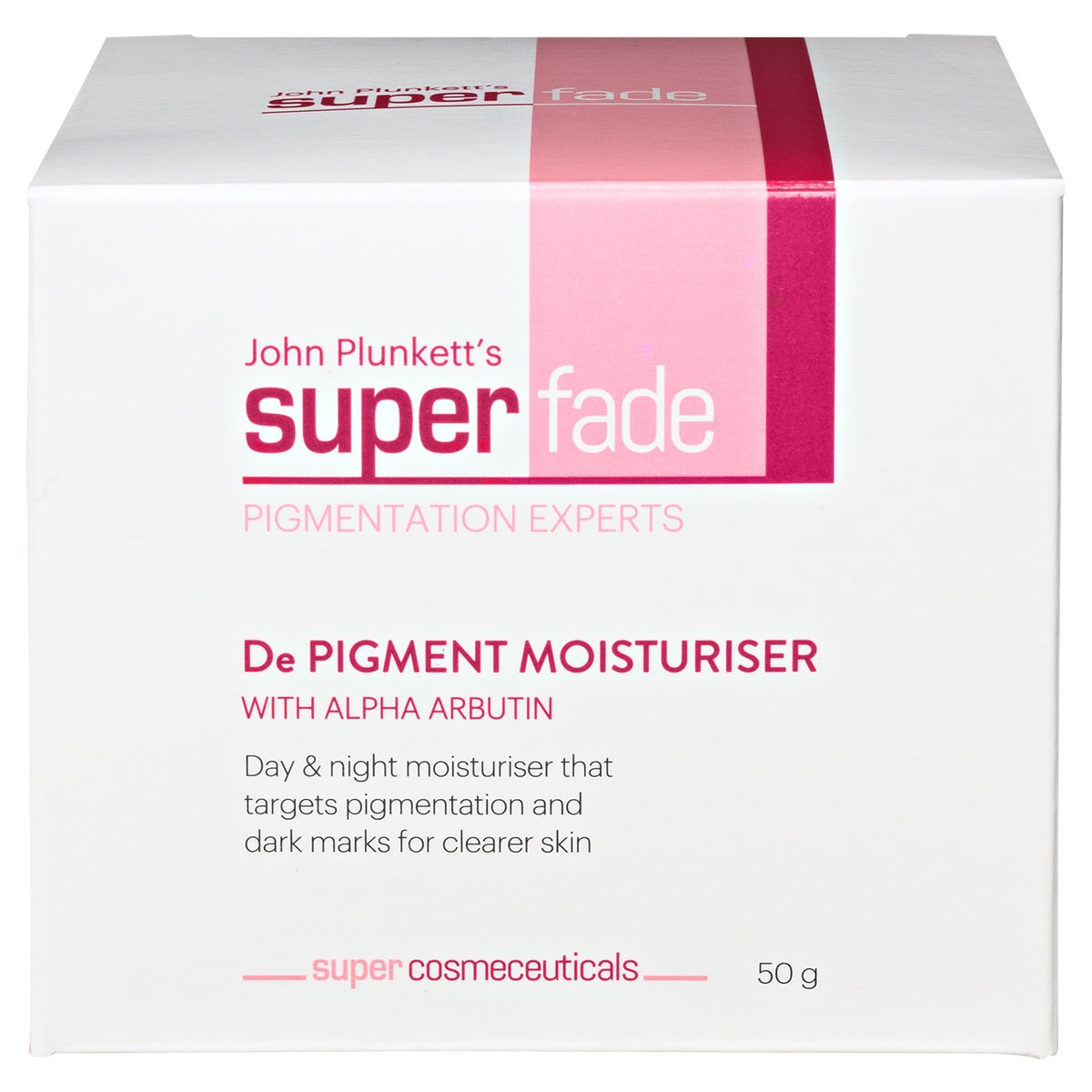 John Plunketts SuperFade De Pigment Moisturiser 50g