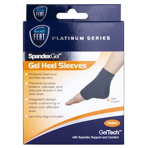 Neat Feat Spandex Gel Heel Sleeve Protects Achillies Tendon Large 1 Pair