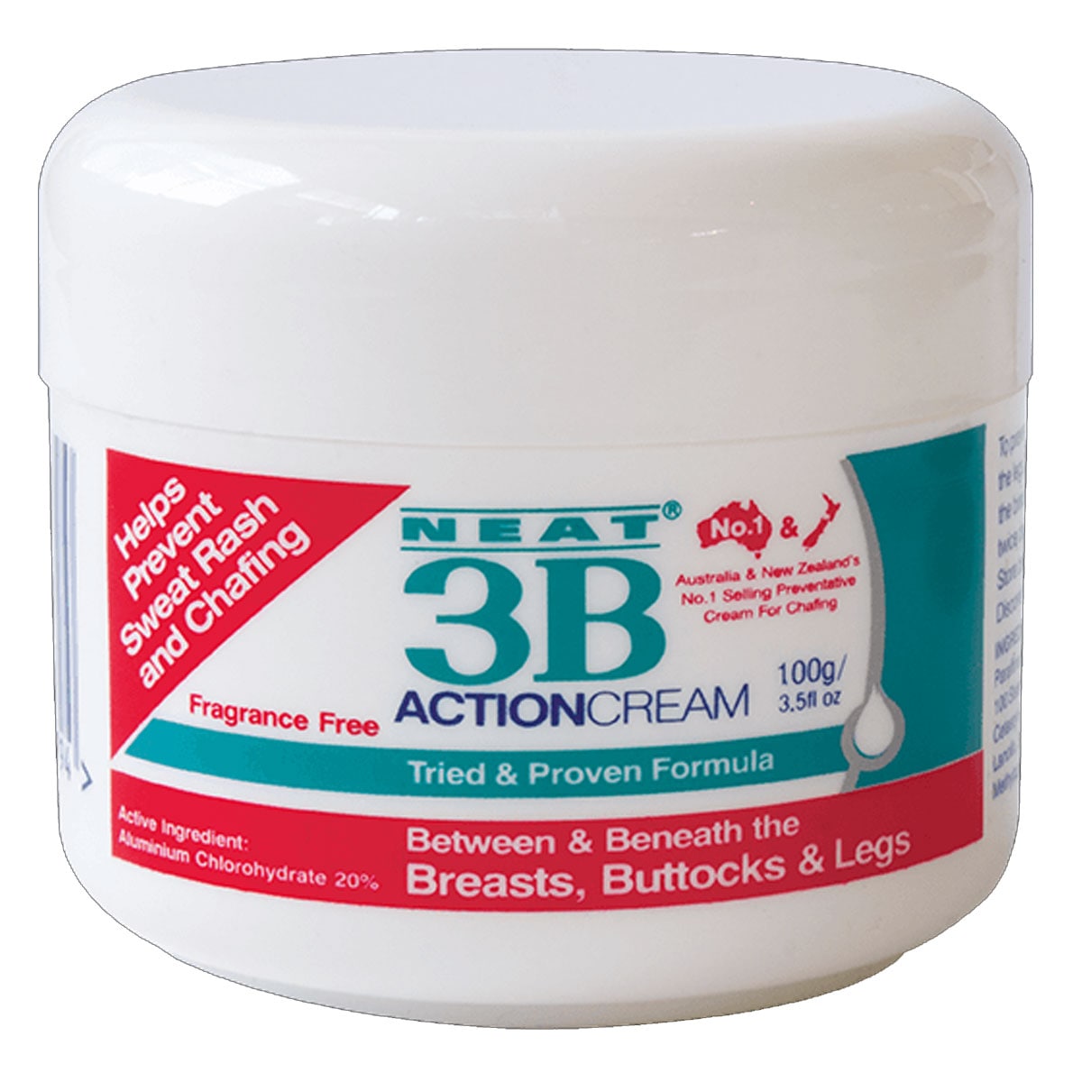Neat 3B Action Cream 100g for Chaffing & Sweat Rash