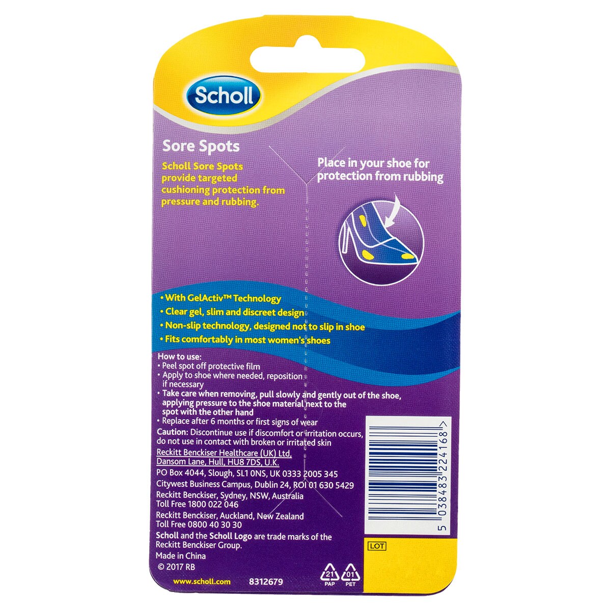 Scholl Party Feet Invisible Gel Sore Spots 6 Pack