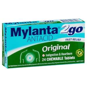 Mylanta 2Go Antacid Original 24 Chewable Tablets
