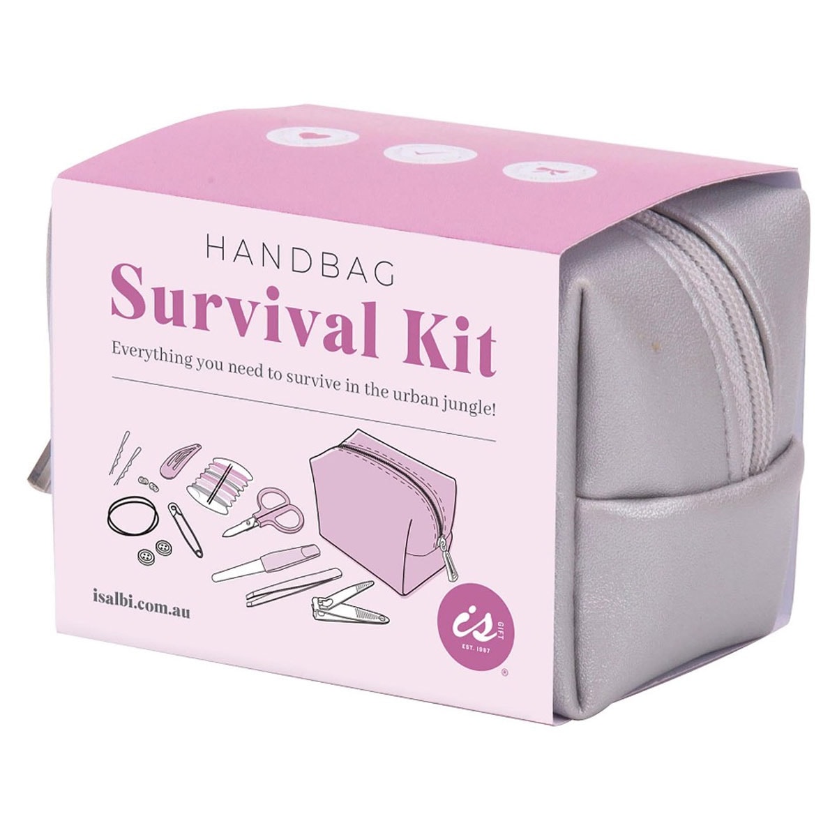 Compact Handbag Survival Kit Silver