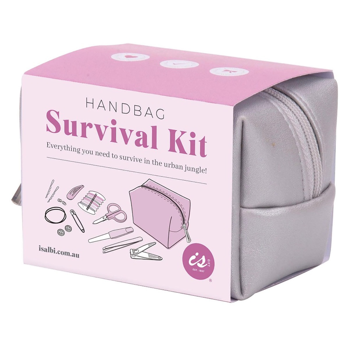 Isalbi Compact Handbag Survival Kit Silver