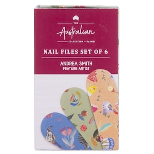 The Australian Collection Set of 6 Nail Files Andrea Smith Assorted Colours