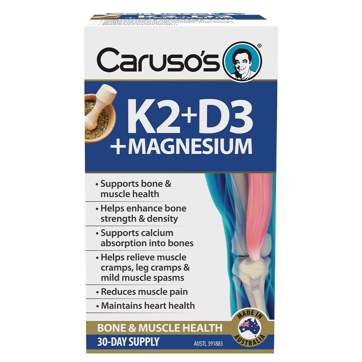 Carusos K2 + D3 + Magnesium Kit (30-Day Supply)