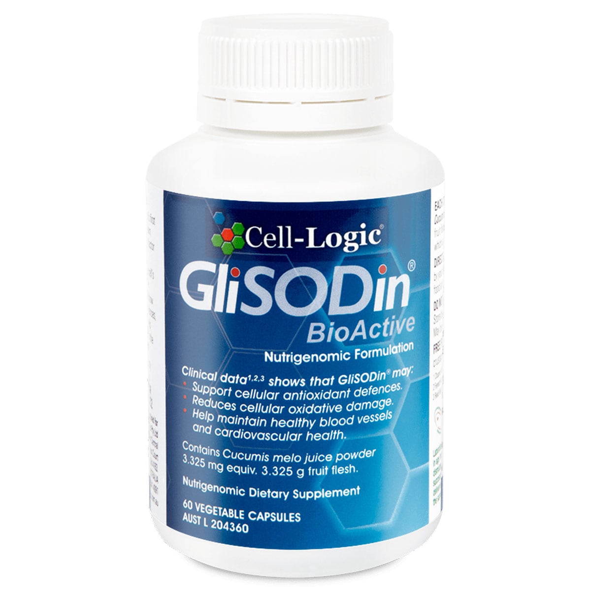 CELL-LOGIC GliSODin BioActive 60 Vegan Capsules