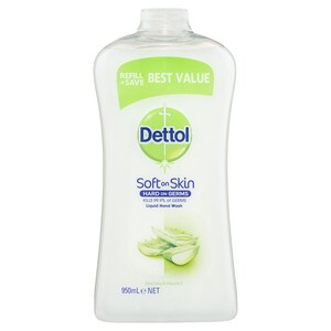 Dettol Liquid Hand Wash Aloe Vera & Vitamin E Refill 950ml