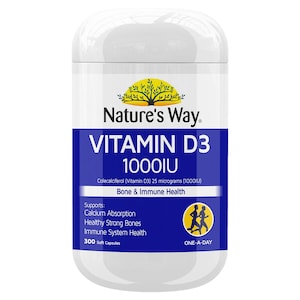 Natures Way Vitamin D3 1000IU 300 Capsules