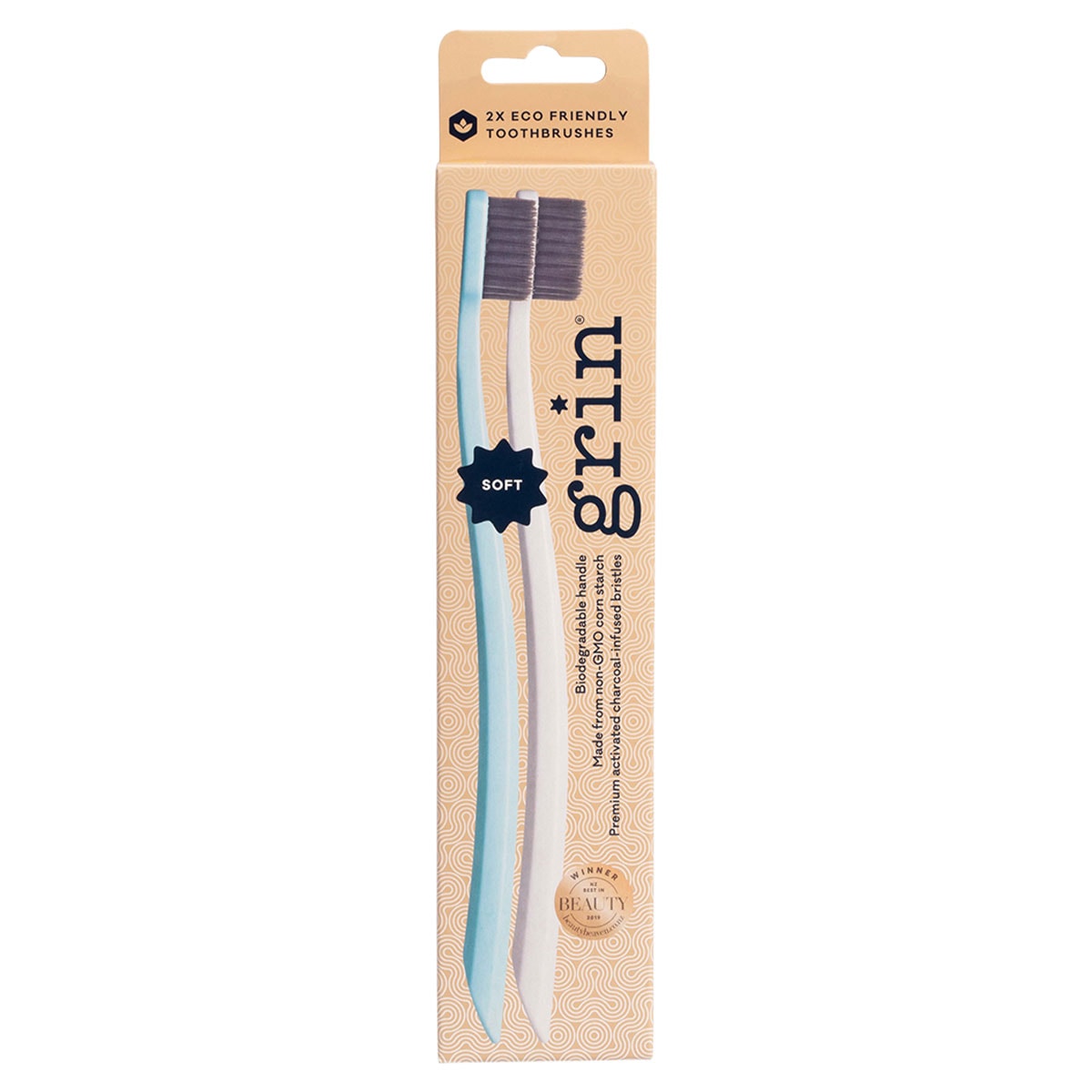 GRIN Biodegradable Toothbrush 2 Pack