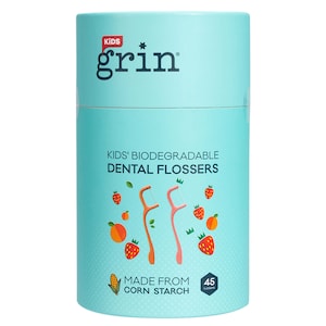 GRIN Biodegradable Kids Dental Flossers 45 Pack