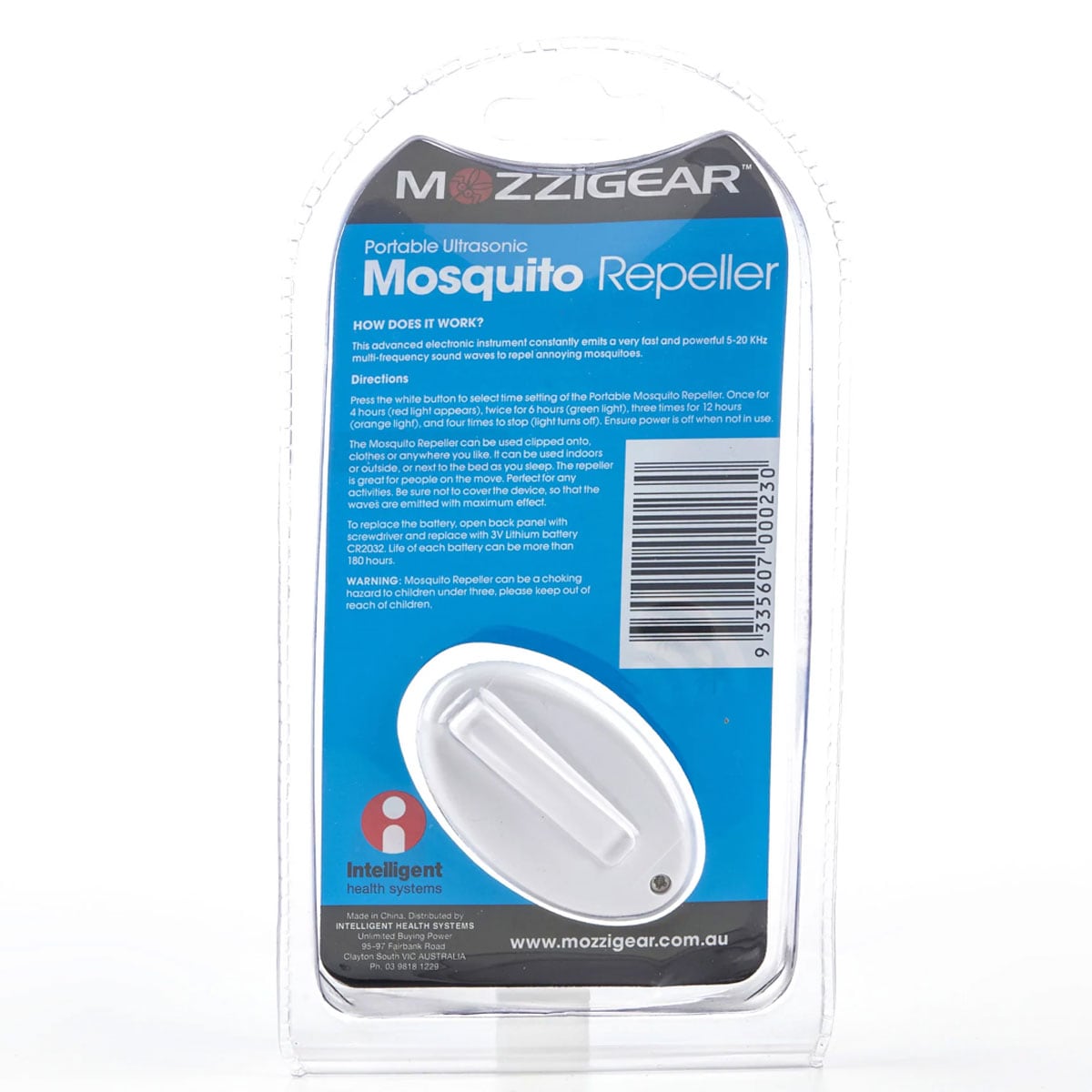 Mozzigear Mosquito Ultrasonic Repeller 1 Pack