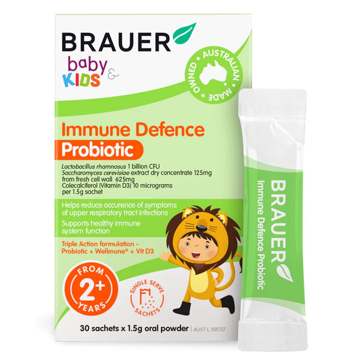 Brauer Baby & Kids Immune Defence Probiotic for Kids 30 Sachets