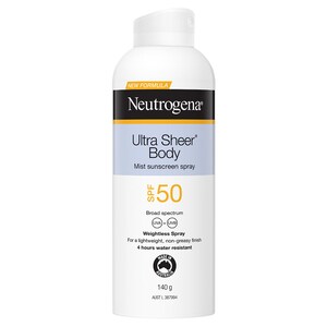 Neutrogena Ultra Sheer Body Mist Sunscreen SPF50 140g