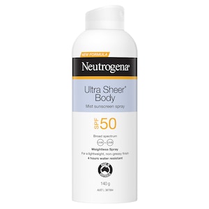 Neutrogena Ultra Sheer Body Mist Sunscreen SPF50 140g