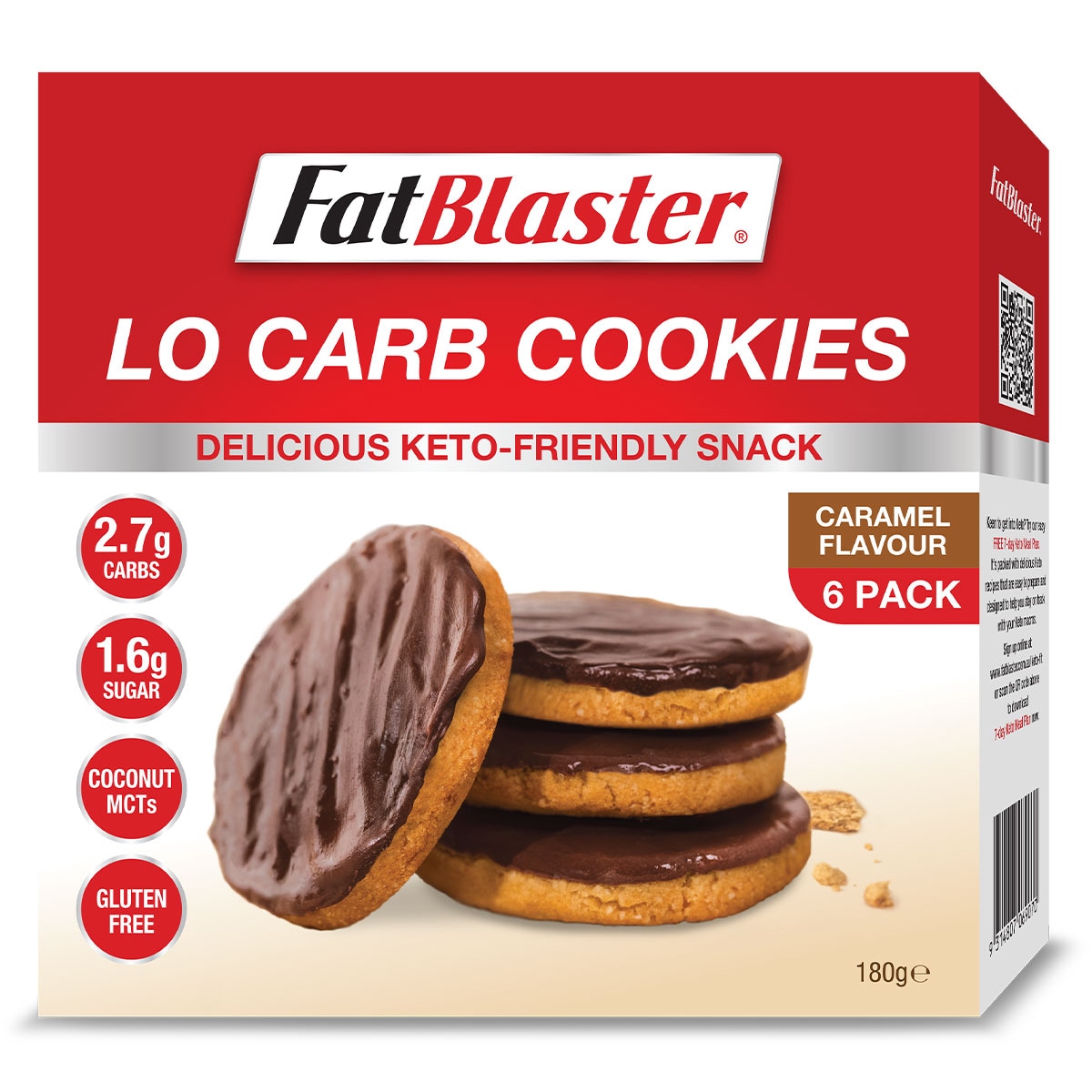 Naturopathica FatBlaster Low Carb Cookies Caramel 6 x 30g