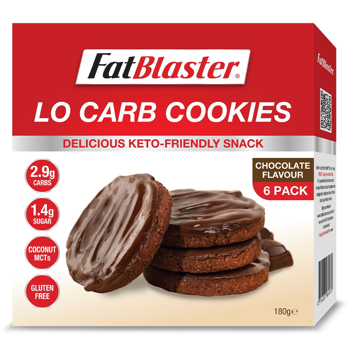 Naturopathica FatBlaster Low Carb Cookies Chocolate 6 x 30g Australia