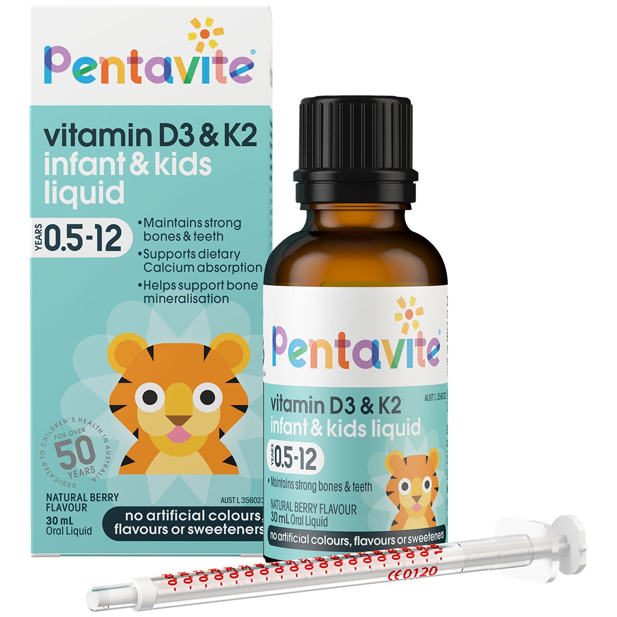 Pentavite Kids Vitamin D3 & K2 Liquid 30Ml