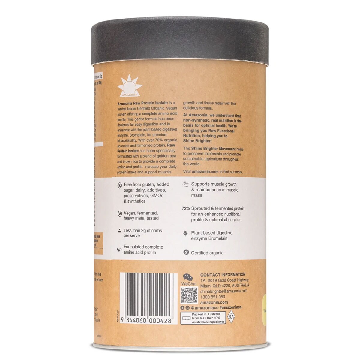 Amazonia Raw Protein Isolate Vanilla 1kg