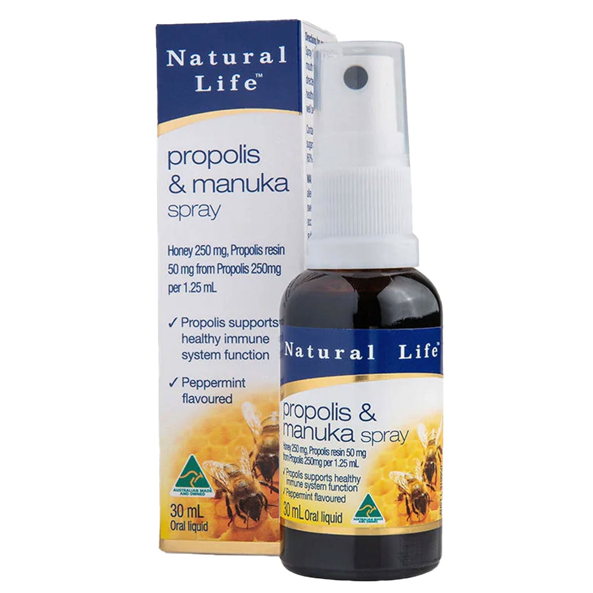 Natural Life Propolis & Manuka Honey Spray 30ml Australia