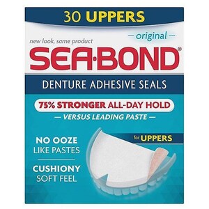 Sea-bond Original Denture Adhesive Seals Upper 30 Pack