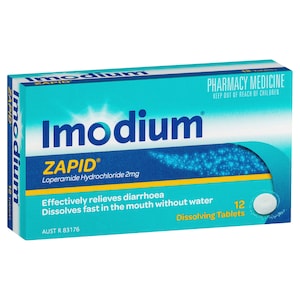Imodium Zapid 2mg for Diarrhoea Relief 12 Dissolving Tablets