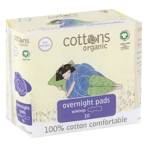 Cottons Overnight Pads Wings 10 Pack