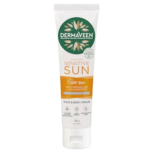 DermaVeen Daily Nourish Sun Sensitive Body Moisturiser SPF50+ 100g