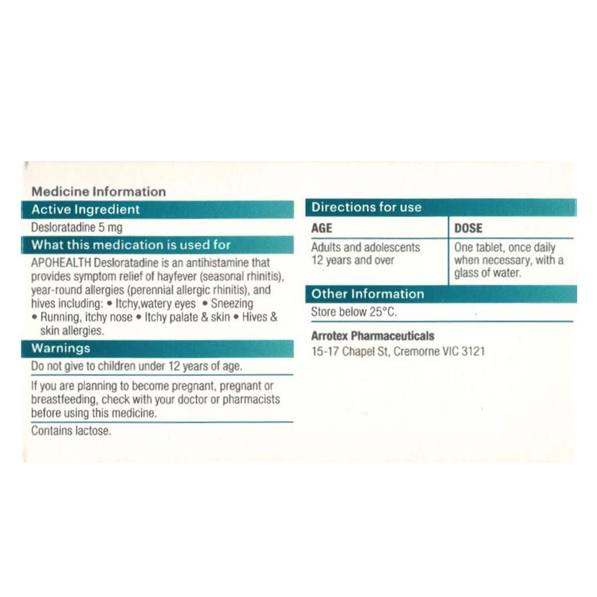 APOHEALTH Desloratadine 40 Tablets