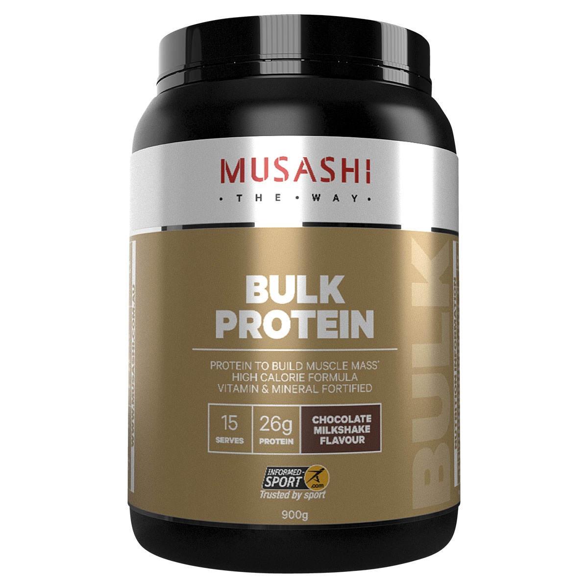 Musashi Bulk Protein Powder Chocolate Milkshake 900g Australia